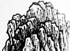 雨点皴的画法