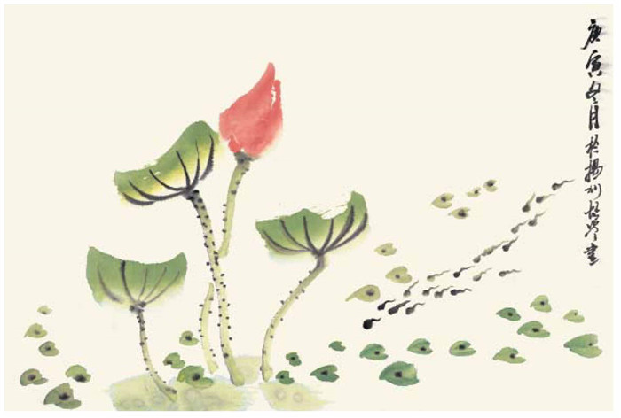 小蝌蚪的国画画法