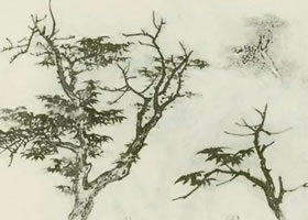 枫树的国画画法