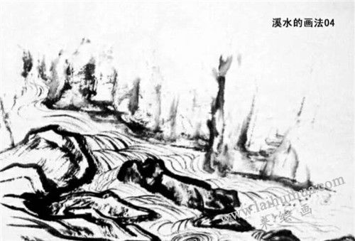溪水的画法步骤 四