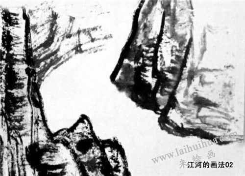 江河的画法步骤 二
