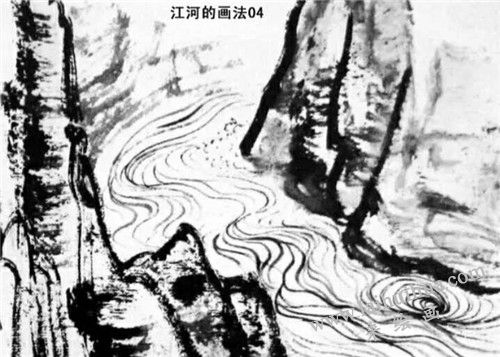 江河的画法步骤 四