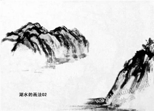 湖水的画法步骤 二
