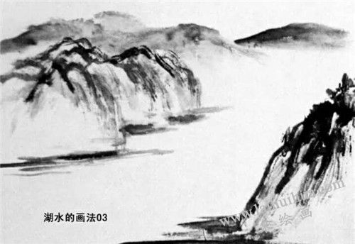 湖水的画法步骤 三