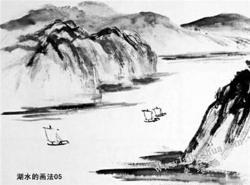 湖水的画法步骤 五