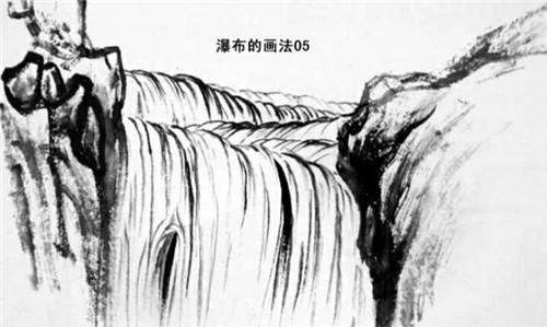 瀑布的画法步骤 五