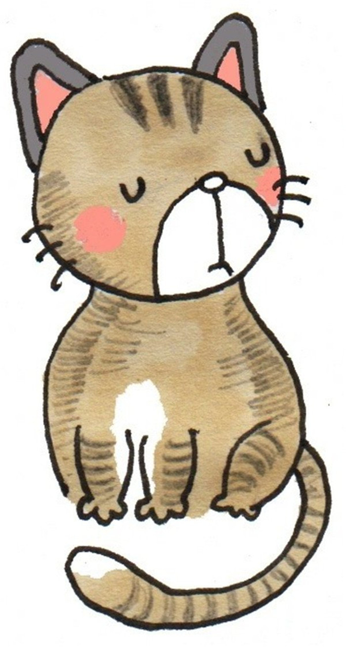 花猫卡通画