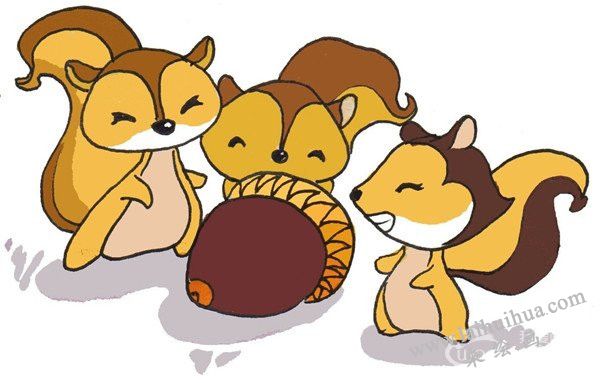 三只松鼠的卡通画画法