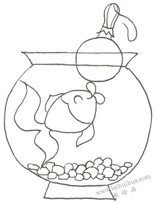 小碎石 金鱼卡通画
