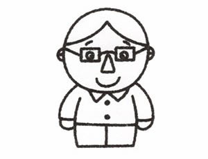 爸爸简笔画画法步骤四