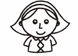 妈妈简笔画画法步骤三