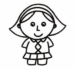 妈妈简笔画画法步骤四