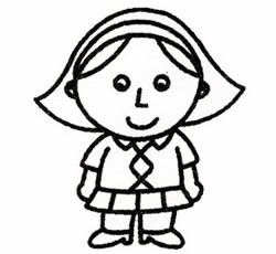 妈妈简笔画画法步骤五