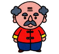 爷爷简笔画画法步骤六