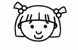 妹妹的简笔画画法步骤一