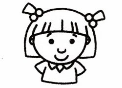 妹妹的简笔画画法步骤二