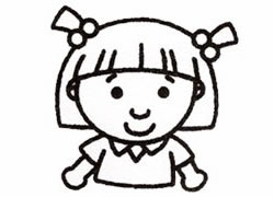 妹妹的简笔画画法步骤三