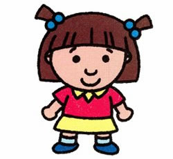 妹妹的简笔画画法步骤六