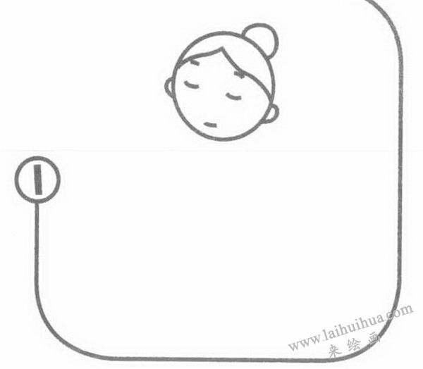 芭蕾舞演员简笔画画法：头部