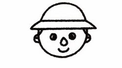 农民的简笔画画法步骤二