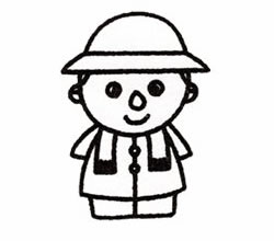 农民的简笔画画法步骤四