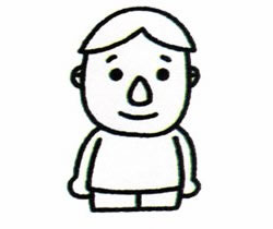 运动员简笔画画法步骤三