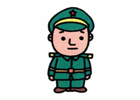 士兵的简笔画