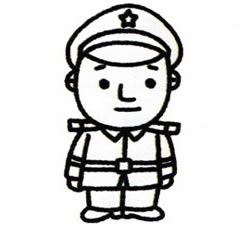 士兵的简笔画画法步骤五