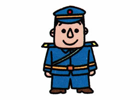 警察叔叔的简笔画