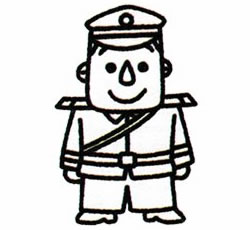警察叔叔的简笔画画法步骤五