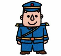 警察叔叔的简笔画画法步骤六