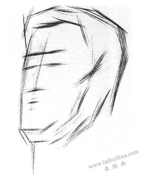 四分之三男青年肖像素描画法步骤 一