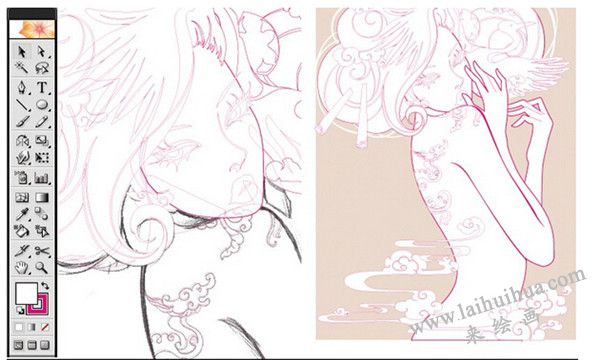 Illustrator绘制时尚插画画法步骤 七