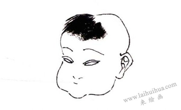 顽童的国画画法步骤 01