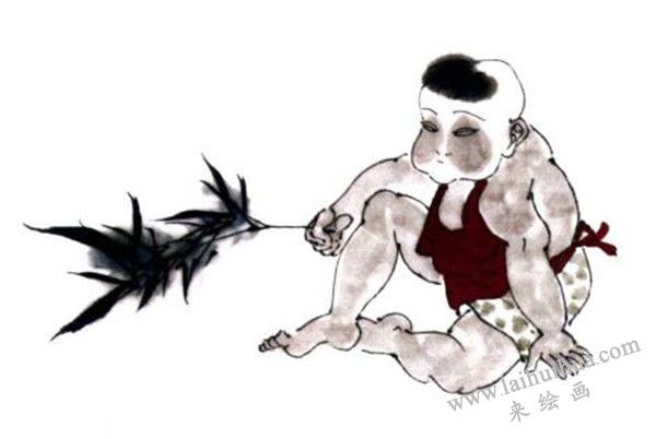 顽童的国画画法步骤 04