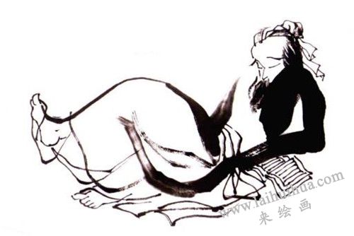 《劝学诗意图》画法步骤 03