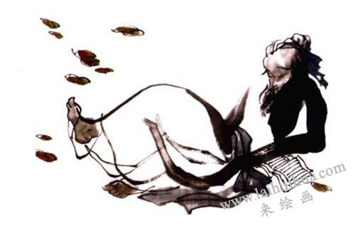 《劝学诗意图》画法步骤 04