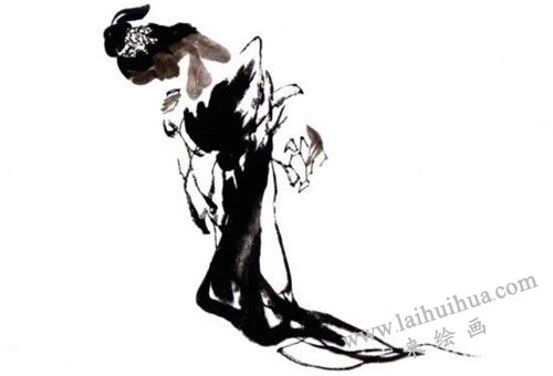 《贵妃醉酒》国画画法步骤 三
