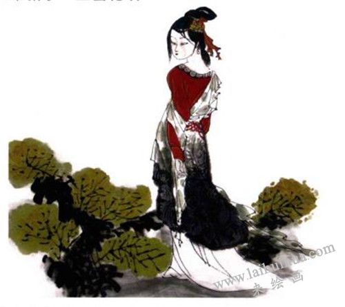 《游春图》国画画法步骤 四