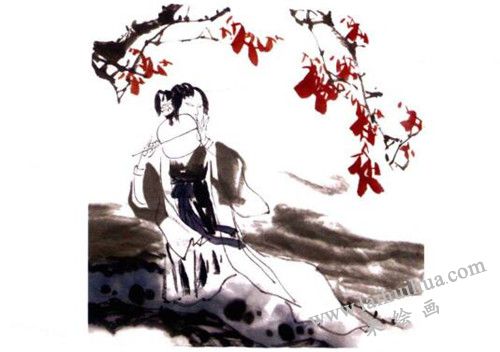 《持扇仕女图》国画画法步骤 三