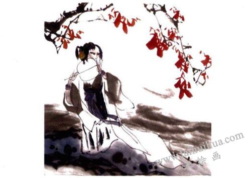 《持扇仕女图》国画画法步骤 四