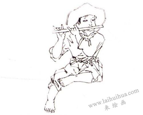 《牧归》国画画法步骤 一