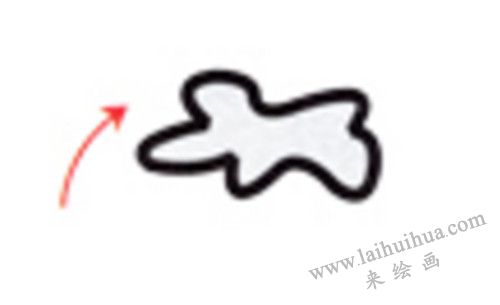 小鲸鱼简笔画画法步骤 01