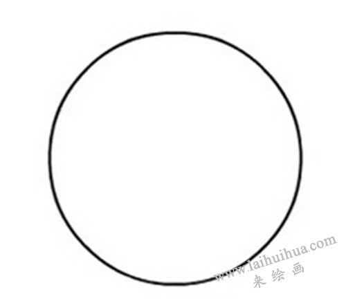 愤怒的小鸟简笔画画法步骤 01