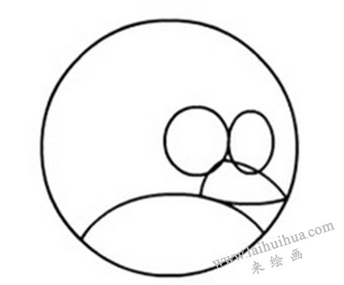 愤怒的小鸟简笔画画法步骤 03