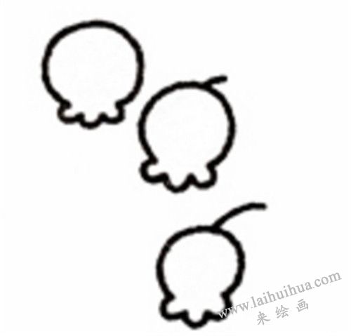 铃兰简笔画画法步骤 02