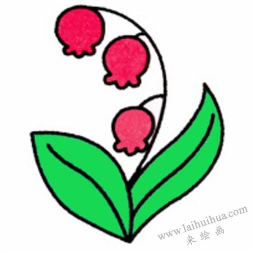 铃兰简笔画画法步骤  06