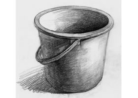 水桶素描画法步骤
