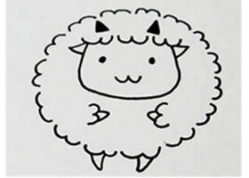 小绵羊简笔画