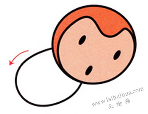 小蜜蜂的身体，小蜜蜂简笔画画法步骤三
